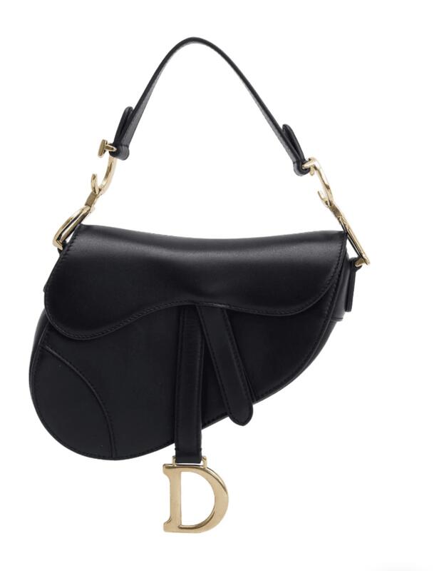 Christian Dior Black Saddle Bag