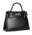 Hermès Black Box Calf Sellier Kelly 28 Bag with Palladium Hardware