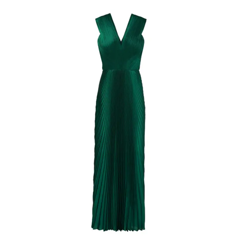 SemSem Green Charmeuse Sunray Dress
