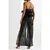 SemSem Feather and Sequin Embellished Devoré - Organza Jumpsuit