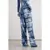 SemSem Tie Dyed Plissé Lamé Wide Leg Pants