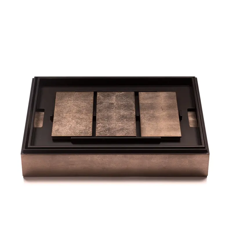 Posh Trading Company Grand Matbox Silver Leaf - Taupe