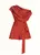 Andrea Iyamah Edah Romper - Red Coral