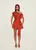 Andrea Iyamah Edah Romper - Red Coral