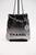 Chanel Mini 22 Black and Silver Ombre with Aged Silver Hardware