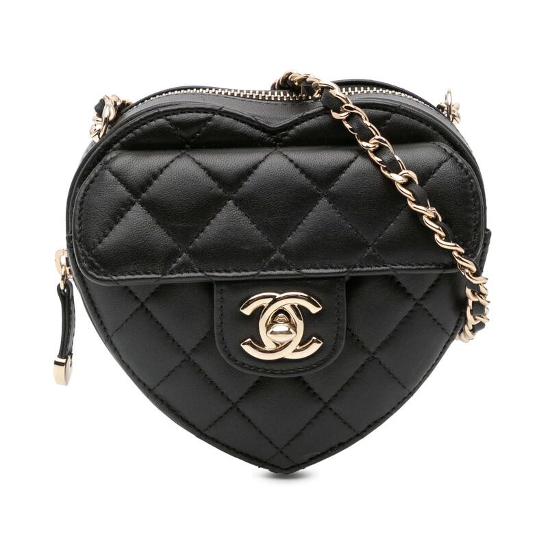 Chanel Mini Lambskin CC in Love Heart Crossbody