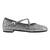 Miu Miu Silver Glitter Ballet Flats with Criss-cross Straps
