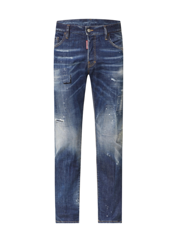 Dsquared2 Kids Bleached-effect straight-leg jeans