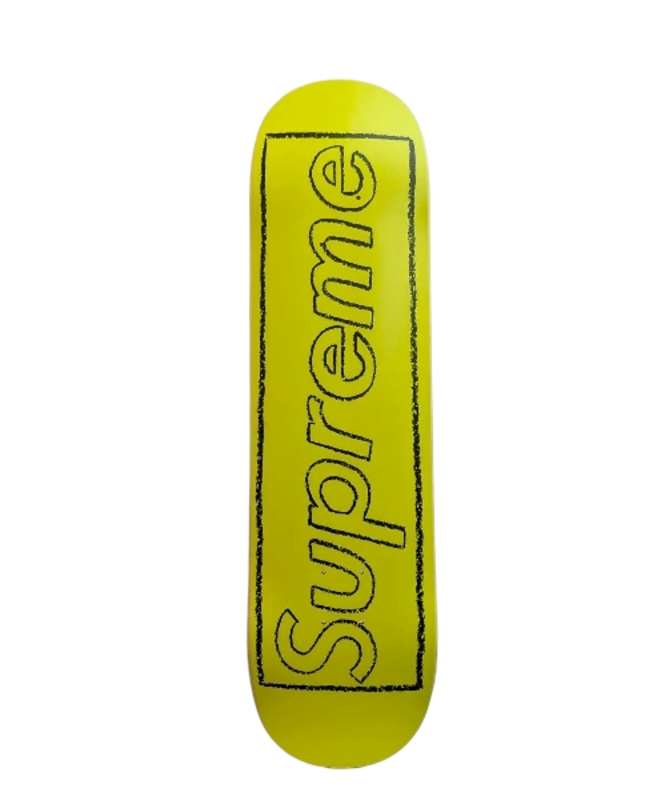 Supreme x KAWS Chalk Logo skateboard
