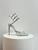 René Caovilla Patent Calfskin Lace-Up Sandals In Silver