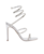 René Caovilla Patent Calfskin Lace-Up Sandals In Silver