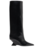 The Attico Cheope 60 Leather Knee- High Boots In Black