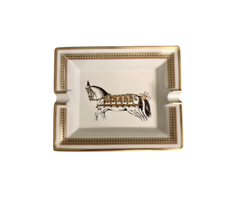 Hermes Askfat Ashtray Frankrike Horse Motive