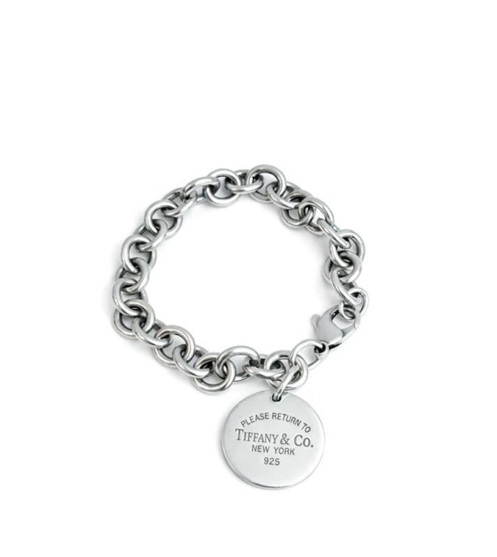 Tiffany & Co. Return to Tiffany Round Tag Bracelet Sterling Silver Round Tag Chain Bracelet