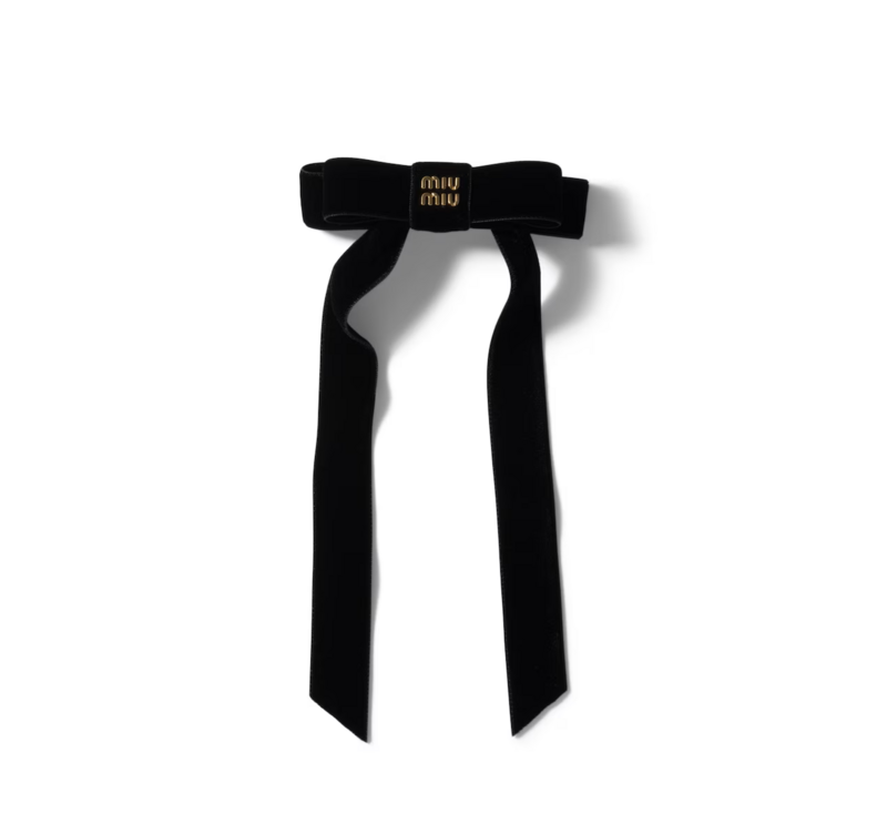 Miu Miu Velvet Bow Hair Clip