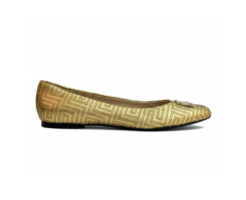 Versace Leather Ballet Flats