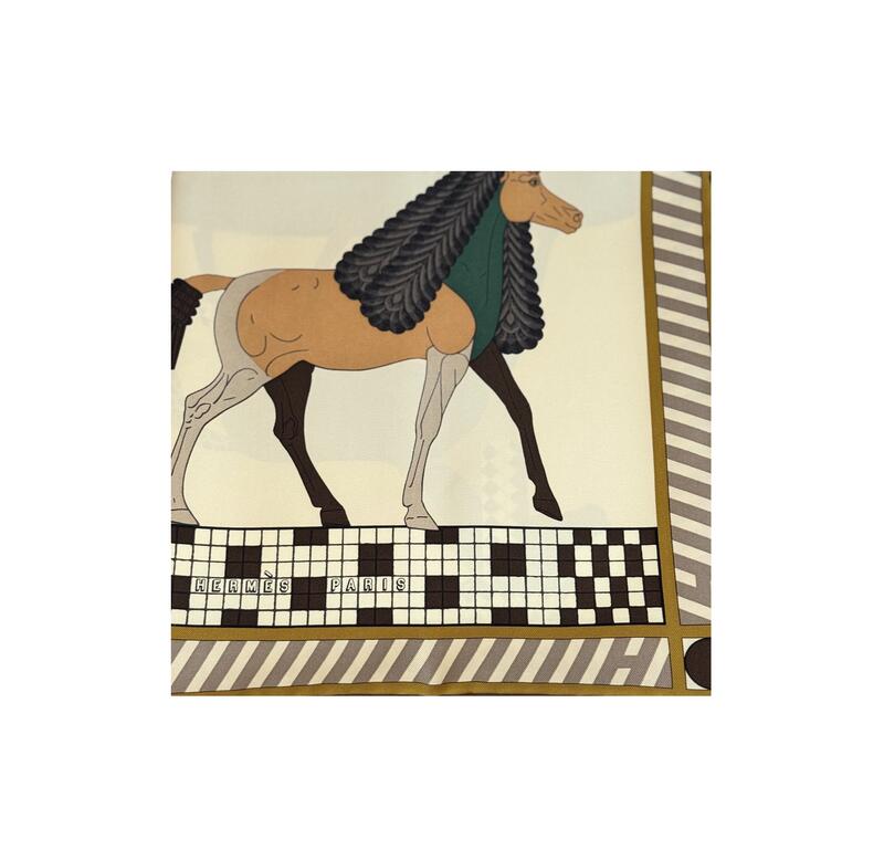 Hermès À Toute Allure Silk Twill Scarf 90