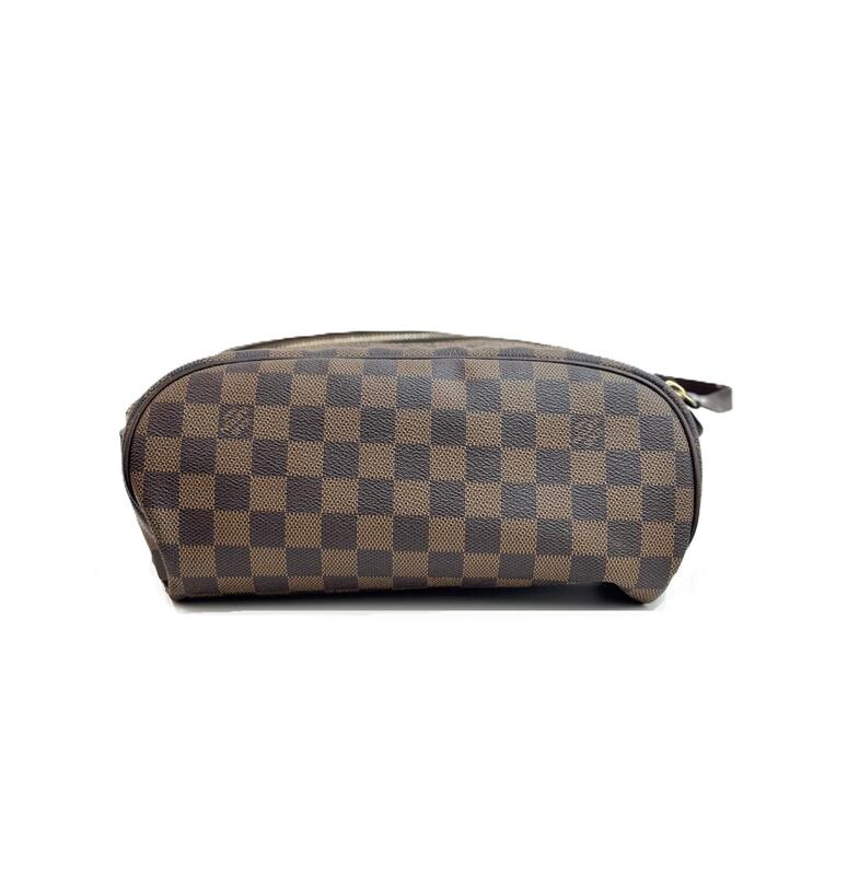 Louis Vuitton The Locker Dopp Kit Damier Ebene Canvas Toiletry Pouch