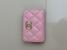 Chanel Leather Quilted CC Zip Coin Purse in Pink