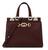 Gucci Zumi Small Top Handle Tote in Burgundy Grainy Leather