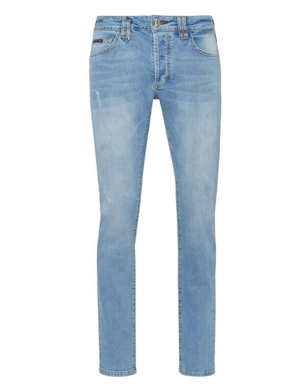 Philipp Plein Denim Super Straight Cut Jeans