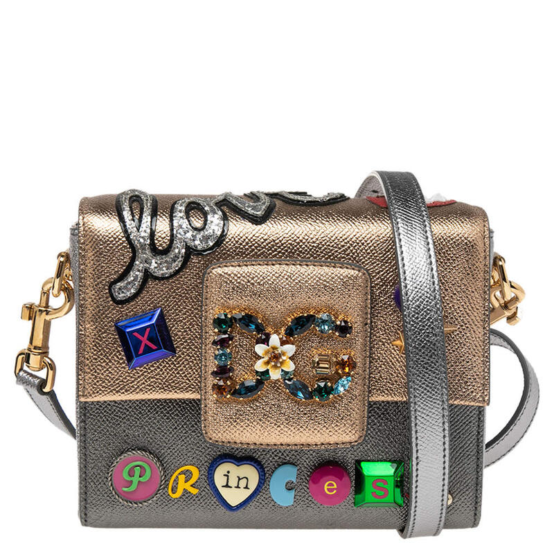 Dolce&Gabbana Metallic Leather Love Princess DG Millennials Crossbody Bag