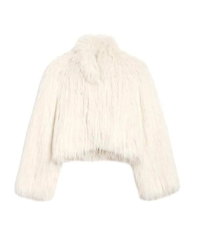Apparis Ginette Faux Fur Jacket in White