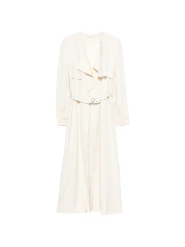 Entire Studios Vela Belted Trench Coat in Cream