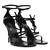 Saint Laurent Cassandra Heels in Patent Black Leather