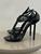 Saint Laurent Cassandra Heels in Patent Black Leather