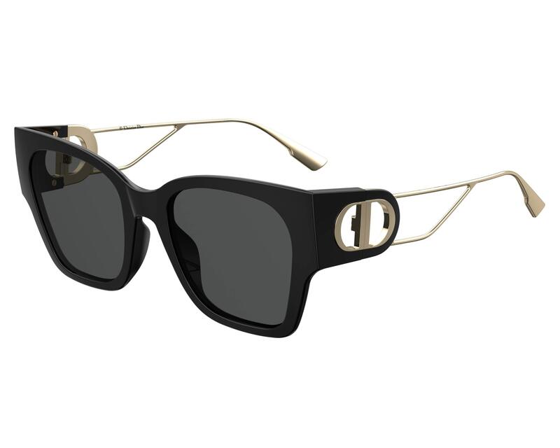 Dior Black & Gold 30Montaigne SU Square Sunglasses