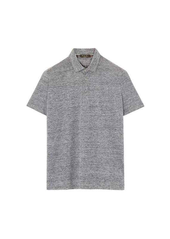 Loro Piana Classic Polo Shirt in Flannel Melange