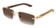 Cartier C Décor Rimless Wood Sunglasses