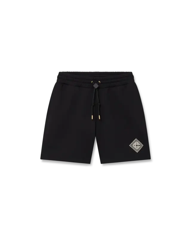 Casablanca Pearl Diamond Brand-Patch Sweat Shorts